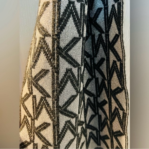 Michael Michael Kors Metallic Black and White Scarf 60x9 - Picture 8 of 14